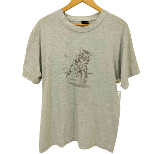 90S USA製 SCREEN STARS BEST ボディ モノクロ アニマル プリント S/S Tシャツ シングルステッチ メンズ import:L