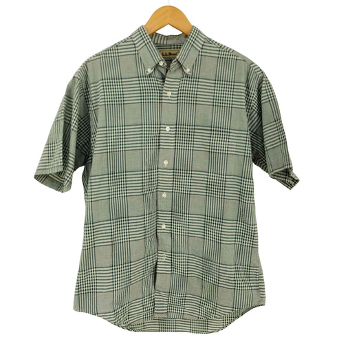 エルエルビーン L.L.Bean 香港製 シアサッカー ギンガムチェックS/S シャツ BD メンズ import:M
