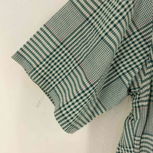 エルエルビーン L.L.Bean 香港製 シアサッカー ギンガムチェックS/S シャツ BD メンズ import:M