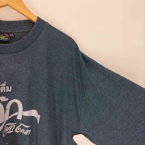 On The Beach アラビア語 プリント Tシャツ ビッグサイズ メンズ import:XXL
