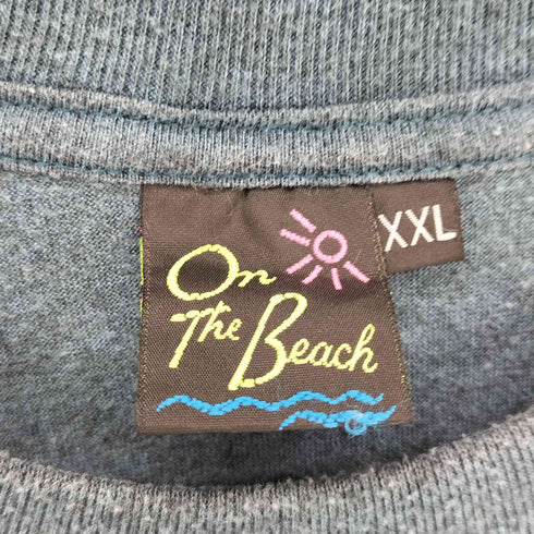 On The Beach アラビア語 プリント Tシャツ ビッグサイズ メンズ import:XXL