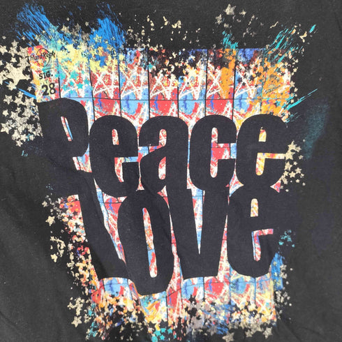 ハードロックカフェ Hard Rock Cafe Peace Love ペイント プリント Tシャツ メンズ import:XL