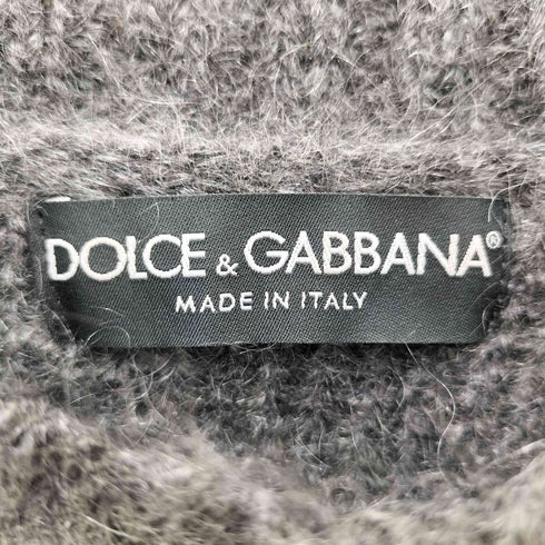 ドルチェアンドガッバーナ DOLCE&GABBANA イタリア製 モヘア混 リブ編み クロップド ウール ニット レディース 36