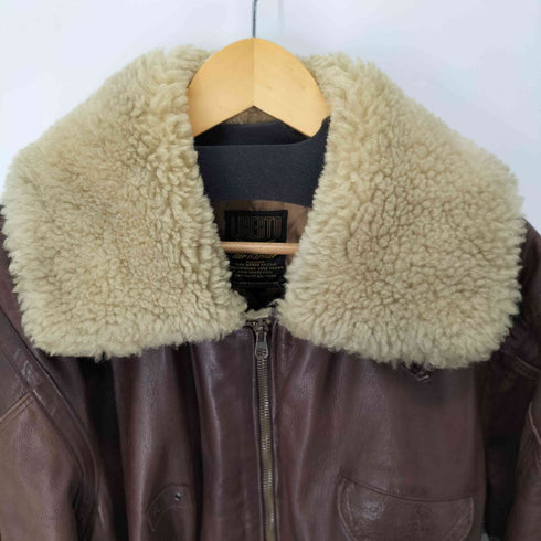 LIBERTO 襟ボア レザーフライトジャケット メンズ import:L