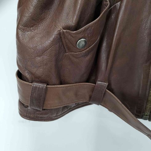 LIBERTO 襟ボア レザーフライトジャケット メンズ import:L