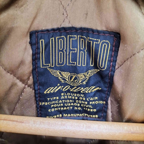 LIBERTO 襟ボア レザーフライトジャケット メンズ import:L