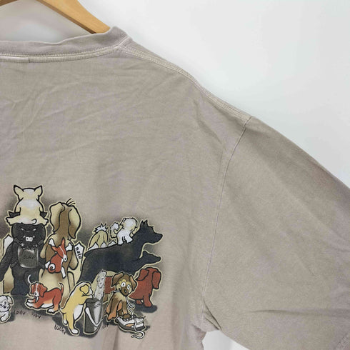 クレイジーシャツ CRAZY SHIRTS 00S adopt-a-dog アニマル プリント Tシャツ メンズ import:XL