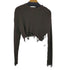 ザラ ZARA ダメージデザインクロップドニット レディース import:S