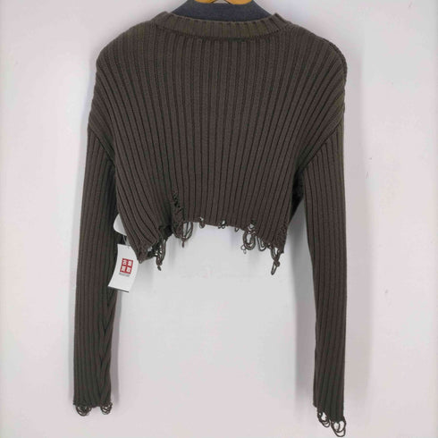ザラ ZARA ダメージデザインクロップドニット レディース import:S