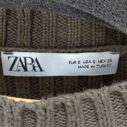 ザラ ZARA ダメージデザインクロップドニット レディース import:S