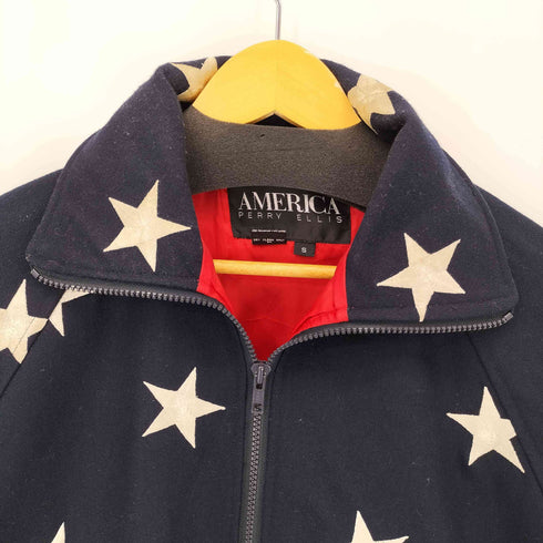 ペリーエリス PERRY ELLIS 90S AMERICA スター ウールスタジャン メンズ import:S