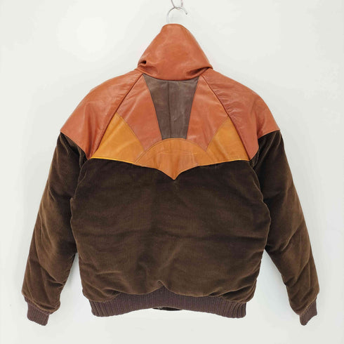 Powderhorn Mountaineering 70S 日の出 レザーヨーク コーデュロイ ダウンジャケット メンズ import:M