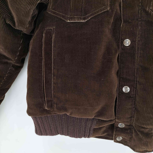 Powderhorn Mountaineering 70S 日の出 レザーヨーク コーデュロイ ダウンジャケット メンズ import:M