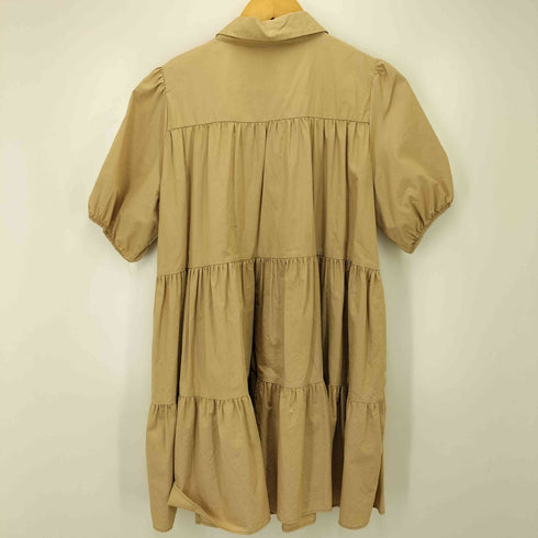 ザラ ZARA レギュラーカラー S/S シャツ チュニック ワンピース レディース import:S