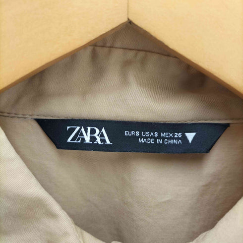 ザラ ZARA レギュラーカラー S/S シャツ チュニック ワンピース レディース import:S