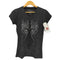 ハードロックカフェ Hard Rock Cafe Y2K ラインストーン メタリックデザイン Vネック Tシャツ レディース import:S