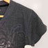 ハードロックカフェ Hard Rock Cafe Y2K ラインストーン メタリックデザイン Vネック Tシャツ レディース import:S