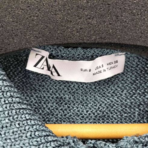 ザラ ZARA ローゲージ S/S ニットシャツ レディース import:S