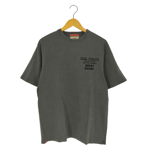 アヴィレックス AVIREX WEST POINT EMBROIDERY FADE WASH T-SHIRT ウェストポイント エンブロイダリー Tシャツ メンズ import:M