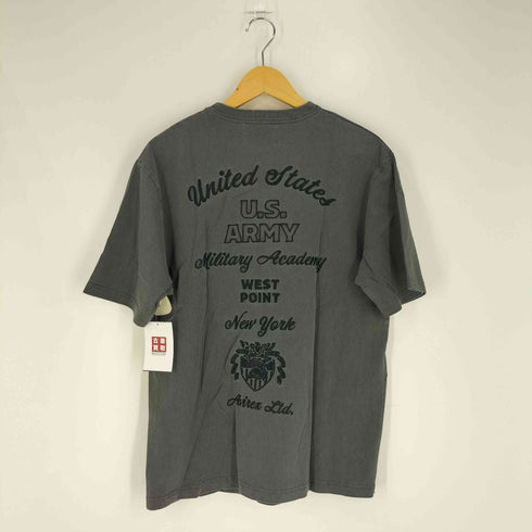 アヴィレックス AVIREX WEST POINT EMBROIDERY FADE WASH T-SHIRT ウェストポイント エンブロイダリー Tシャツ メンズ import:M