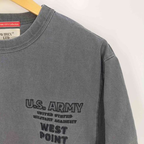 アヴィレックス AVIREX WEST POINT EMBROIDERY FADE WASH T-SHIRT ウェストポイント エンブロイダリー Tシャツ メンズ import:M