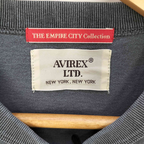 アヴィレックス AVIREX WEST POINT EMBROIDERY FADE WASH T-SHIRT ウェストポイント エンブロイダリー Tシャツ メンズ import:M