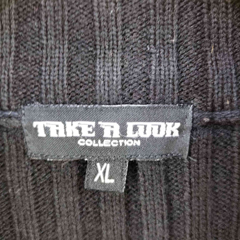 TAKE A LOOK COLLECTION リブ ジップアップニット メンズ import:XL