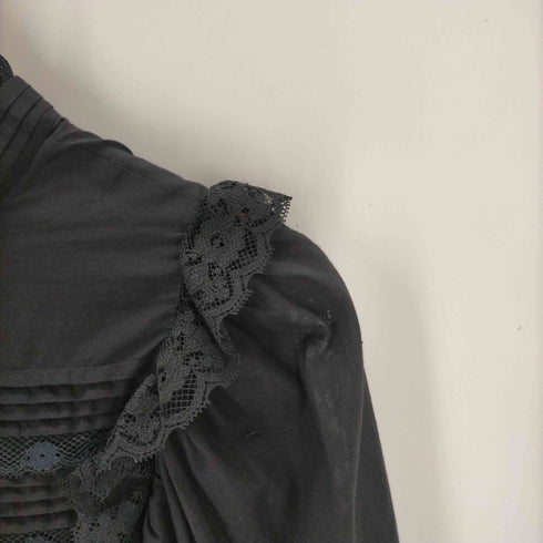レース切替シフォンワンピース レディース