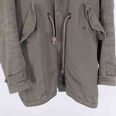 ゴスタールジフーガ GOSTAR DE FUGA ダブルジップ ライナー付き ファー ジップアップ モッズコート ミリタリージャケット Y2k メンズ JPN:48