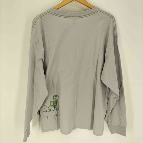 ダブルネーム DOUBLE NAME 21SS WORK 恐竜刺繍 ロン TEE レディース FREE
