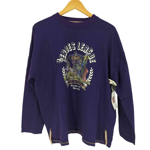 ダブルネーム DOUBLE NAME 21SS HEROES LEAGUE ヒーロー プリント L/S Tシャツ レディース FREE
