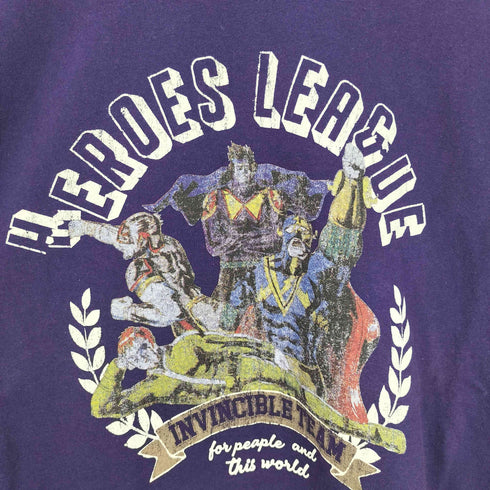 ダブルネーム DOUBLE NAME 21SS HEROES LEAGUE ヒーロー プリント L/S Tシャツ レディース FREE