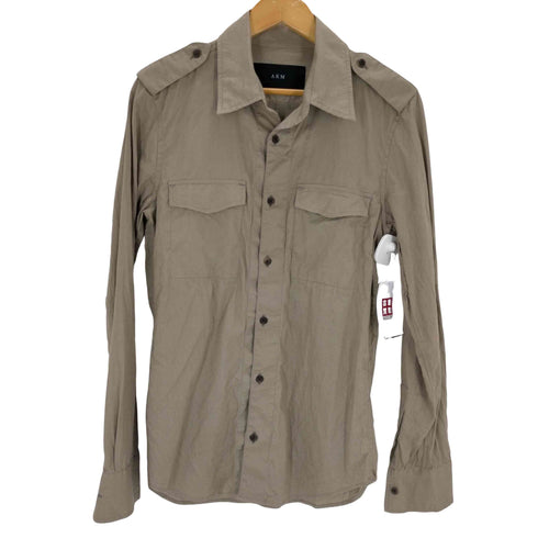 エーケイエム AKM STRETCH COTTON LINEN L/S SAFARI SHIRTS メンズ import:L