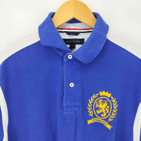 トミーヒルフィガー TOMMY HILFIGER 85 ナンバリング 鹿の子 S/S ポロシャツ メンズ import:L