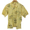 MANGO OKINAWA ORIGINAL 和柄 ウッドボタン 開襟 アロハシャツ ボックスシルエット メンズ JPN:M