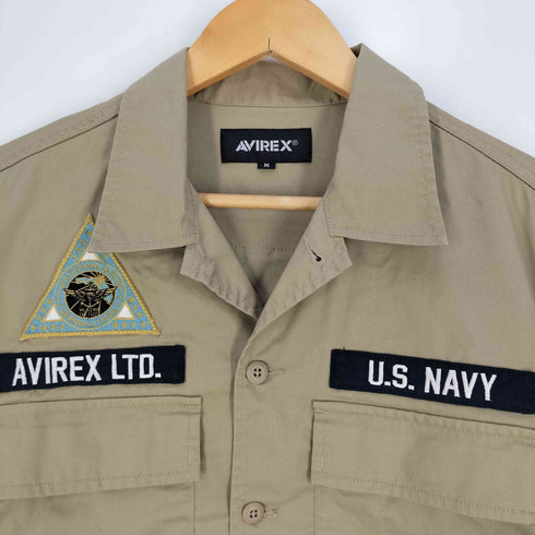 アヴィレックス AVIREX COOLMAX NAS JAX SHORTSLEEVE SHIRT クールマックス ショートスリーブ シャツ メンズ import:M