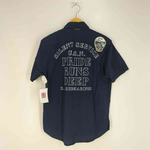 アヴィレックス AVIREX S/S SUBMARINS PATCHED MILITALY SHIRTS サブマリン パッチド ミリタリーシャツ メンズ import:M