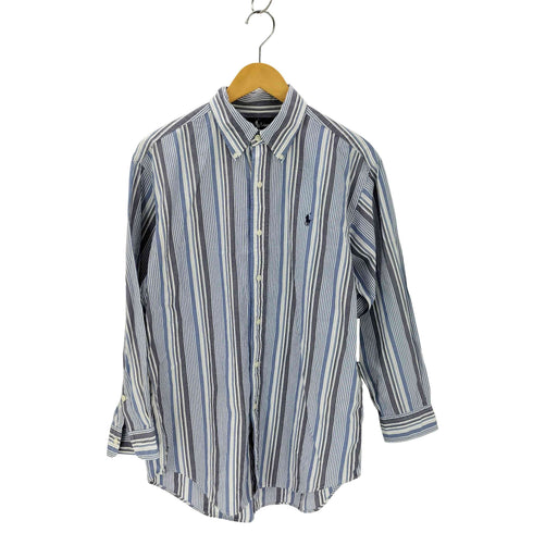 ラルフローレン RALPH LAUREN 90S ストライプ ポニー刺しゅう ボタンダウンシャツ メンズ M