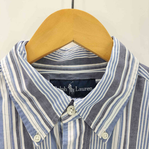 ラルフローレン RALPH LAUREN 90S ストライプ ポニー刺しゅう ボタンダウンシャツ メンズ M