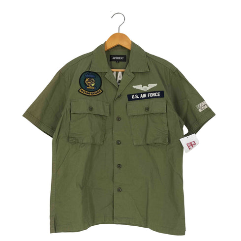 アヴィレックス AVIREX S/S PATCHED MILITALY SHIRTS パッチド ミリタリーシャツ メンズ import:M