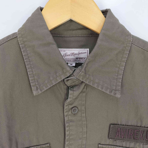 アヴィレックス AVIREX S/S FATIGUE KAHKI SHIRT ショートスリーブ ファティーグ カーキシャツ メンズ import:M