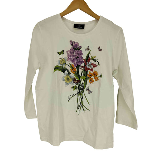 ジムトンプソン JIM THOMPSON 花柄 スパンコール 装飾 L/S Tシャツ レディース import:M