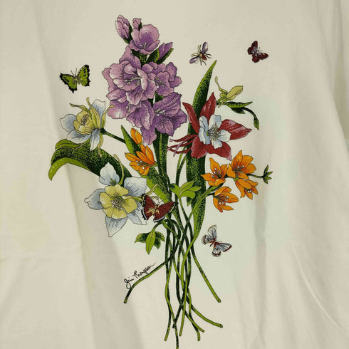ジムトンプソン JIM THOMPSON 花柄 スパンコール 装飾 L/S Tシャツ レディース import:M