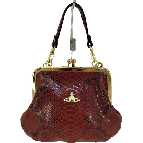 ヴィヴィアンウエストウッド Vivienne Westwood Granny Frame Purse がま口 パイソン チェーンショルダーバッグ。 レディース