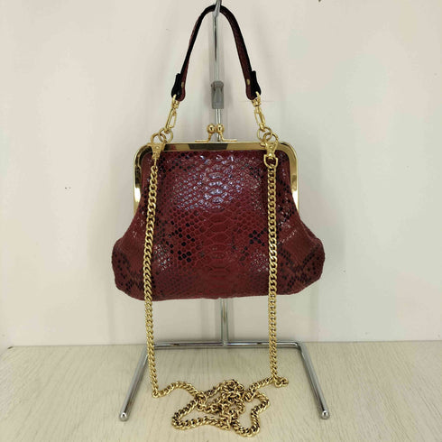 ヴィヴィアンウエストウッド Vivienne Westwood Granny Frame Purse がま口 パイソン チェーンショルダーバッグ。 レディース