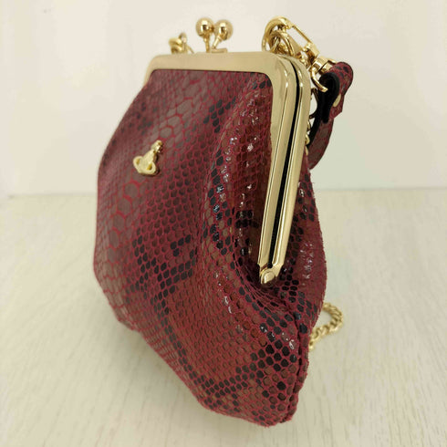 ヴィヴィアンウエストウッド Vivienne Westwood Granny Frame Purse がま口 パイソン チェーンショルダーバッグ。 レディース