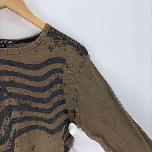 DAILY NEWS 星条旗 スカル ダメージ加工 L/S カットソー Y2K メンズ JPN:M