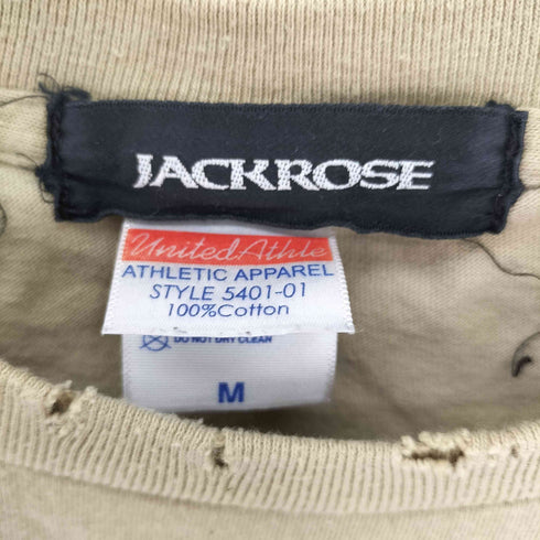 ジャックローズ JACKROSE United Athle ボディ スカル ドクロ ダメージ加工 S/S Tシャツ Y2K メンズ JPN:M