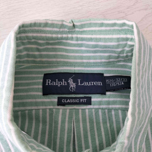 ラルフローレン RALPH LAUREN CLSSIC FIT ポニー刺繍 ボタンダウン ストライプシャツ メンズ 15½-32/33