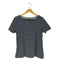 ブルックスブラザーズ BROOKS BROTHERS サイドボタン ボートネック ボーダー Tシャツ レディース import:M
